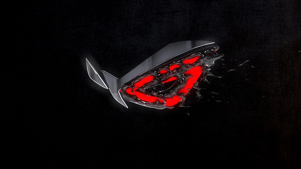 ROG 赛博电竞金属 logo4K 壁纸 暗黑科技游戏电脑桌面图片免费下载