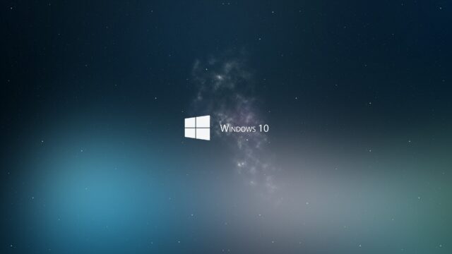 Windows 10星空标志4K壁纸，高清电脑桌面背景免费下载